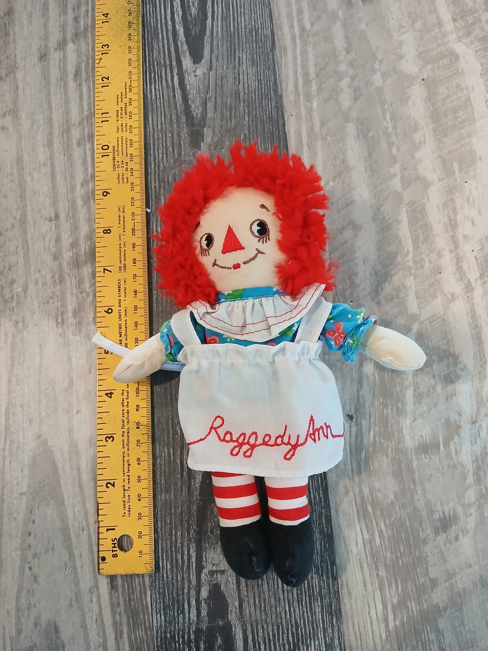 Raggedy Ann 8" Doll Embroidered Face + Name Pantaloons